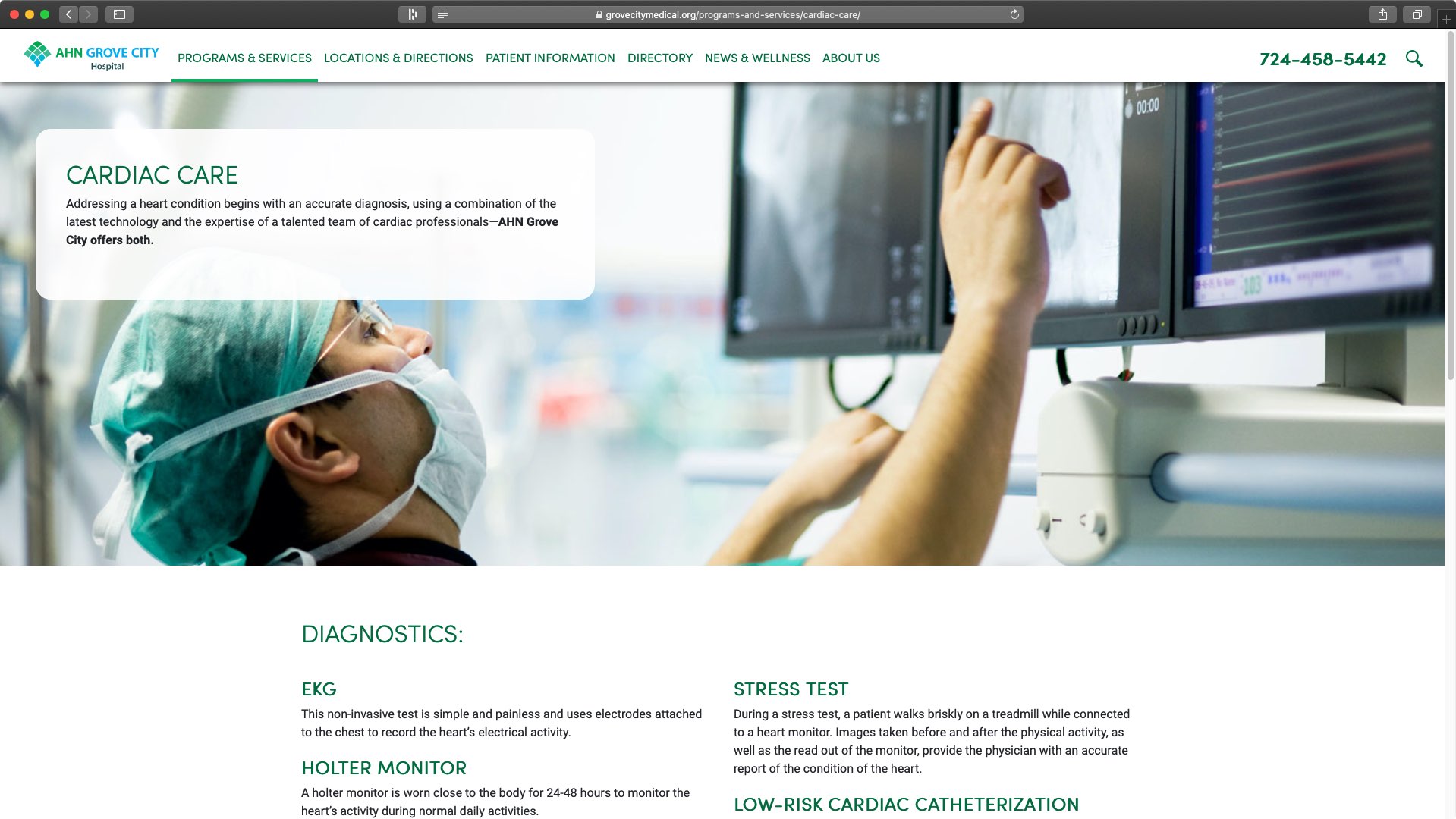 AHN Grove City WordPress development