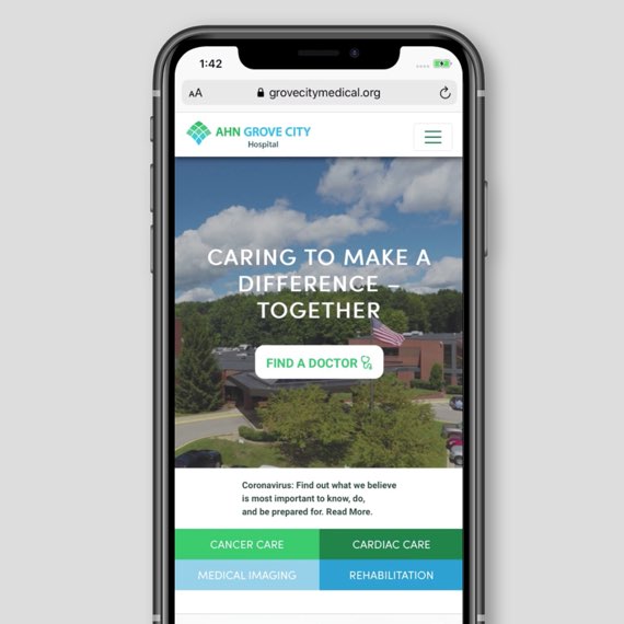 AHN Grove City WordPress development